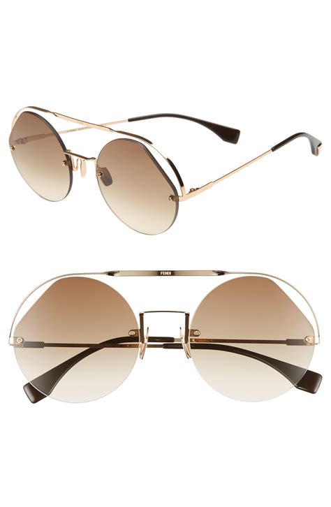 fendi monogram aviator sunglasses|fendi rimless sunglasses.